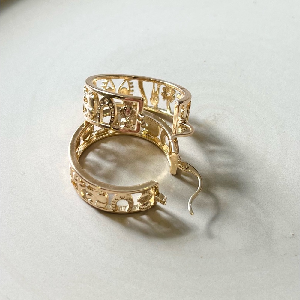 14k gold filled lucky earrings - Picture 4 of 4
